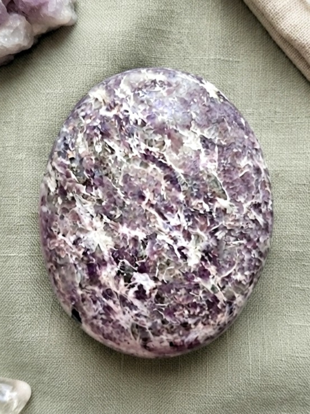 Lepidolite Crystal Stone Transition Healing Stone Beautiful Mica Sparkle 3" 230g
